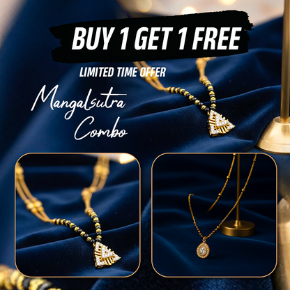 ✨ Elegant Jewelry & Mangalsutra Combo — Perfect Harmony of Tradition & Style ✨