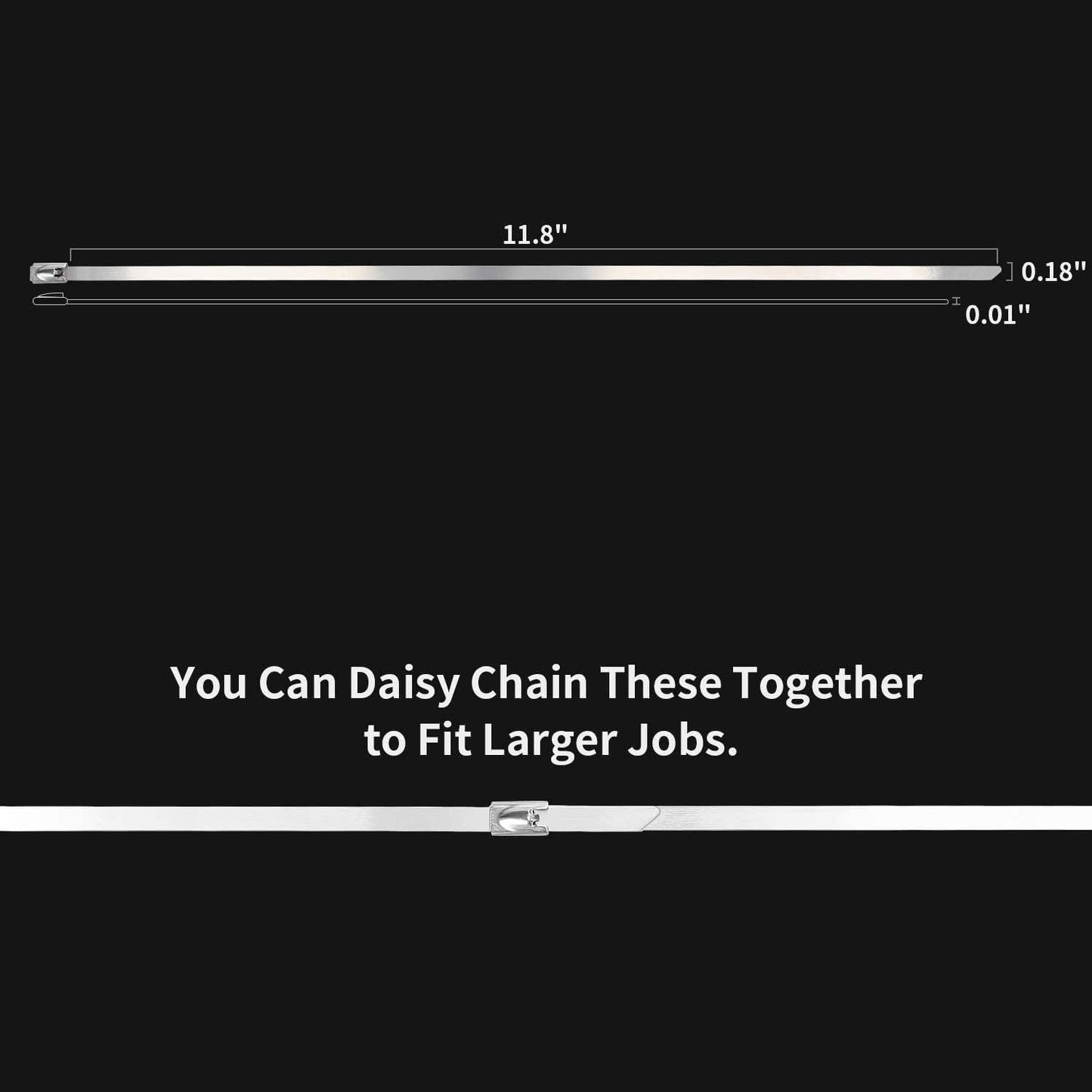 Stainless Steel Cabe Lock Ties (Pack of 10)