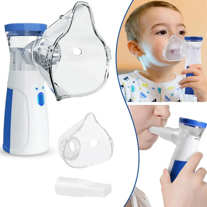 Portable Nebulizer for Kids,Adults for Breathing Problem White-Blue Nebulizer