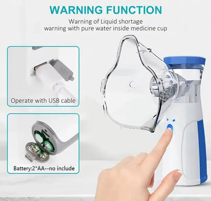 Portable Nebulizer for Kids,Adults for Breathing Problem White-Blue Nebulizer